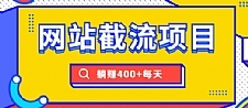 网站截流项目：自动化快速，长久赚变，实战3天即可躺赚400+每天